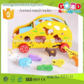 Nouveaux jouets de voiture de design remorque de combat d&#39;animaux OEM jouets d&#39;artisanat en bois pour enfants EZ5110